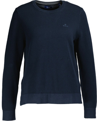 NEU ! GANT Damen Pullover  COTTON PIQUE C-NECK  4800504, dunkelblau, Gr. L