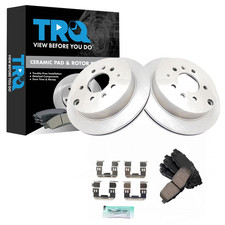 Trq Rear Brake Pad And Rotor Set Ceramic Compatible 2004-2006 Mazda Mpv