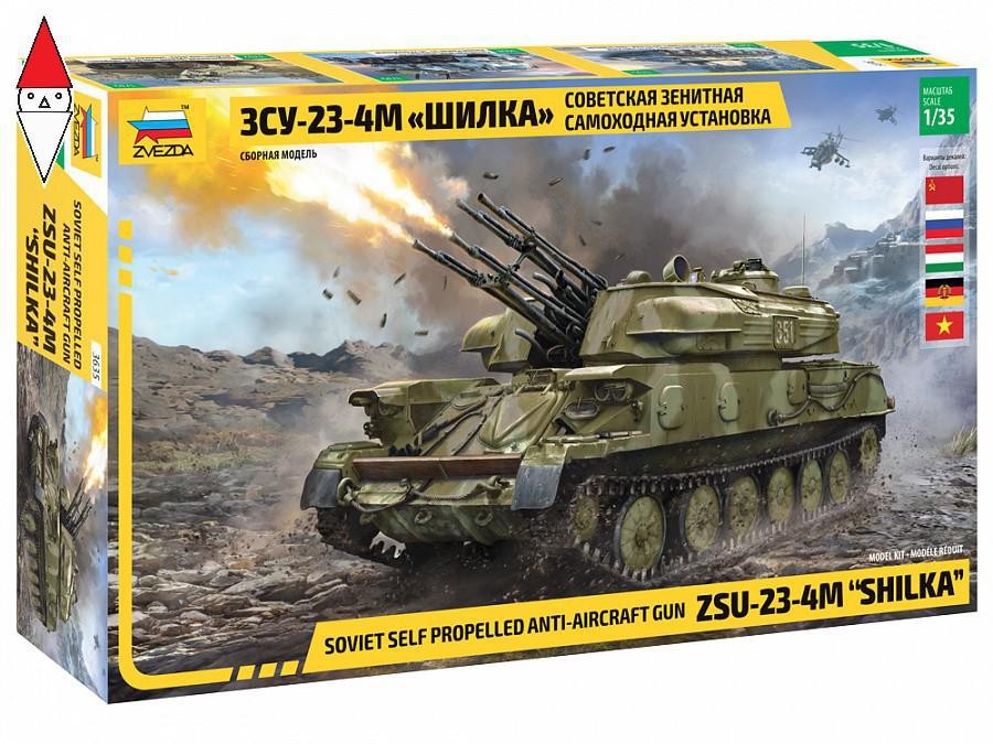ZVEZDA 1/35 SOVIET SELF PROPELLED ANTI-AIRCRAFT GUN ZSU-23-4M SHILKA