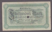Zwickau, Stadt; 500 Mark vom 15. September 1922