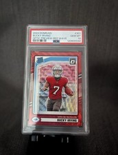 Panini 2024 Donruss Bucky Irving Rated Rookie #301 Red Wave Prizm - PSA 10
