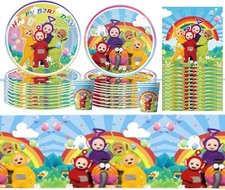 Teletubbies Kids Gifts Balloons Supplies Disposable Paper Plates Cups Tableware