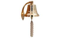 THDC Solid Brass BellWall Mount, Brass Maritime Duty Watch Ship s Bell 5", P...