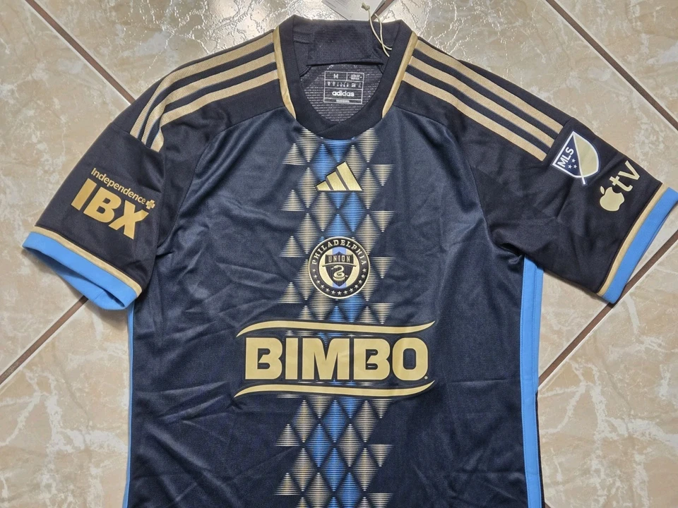 NWT Adidas Philadelphia Union 23/24 Authentic Home MLS Soccer Jersey Mens M $150 - Image 2 of 4