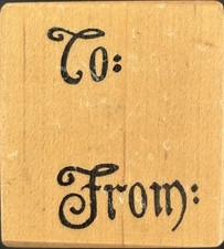 PSX C-714 To From Rubber Stamp