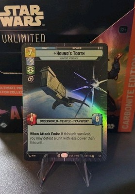 Star Wars Unlimited Hound's Tooth LAW 535 Hyperspace Foil RARE Card Lawless Time