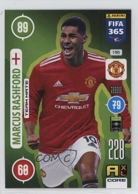 2020-21 Panini Adrenalyn XL Fifa 365 Team Mate Marcus Rashford #190 yf0
