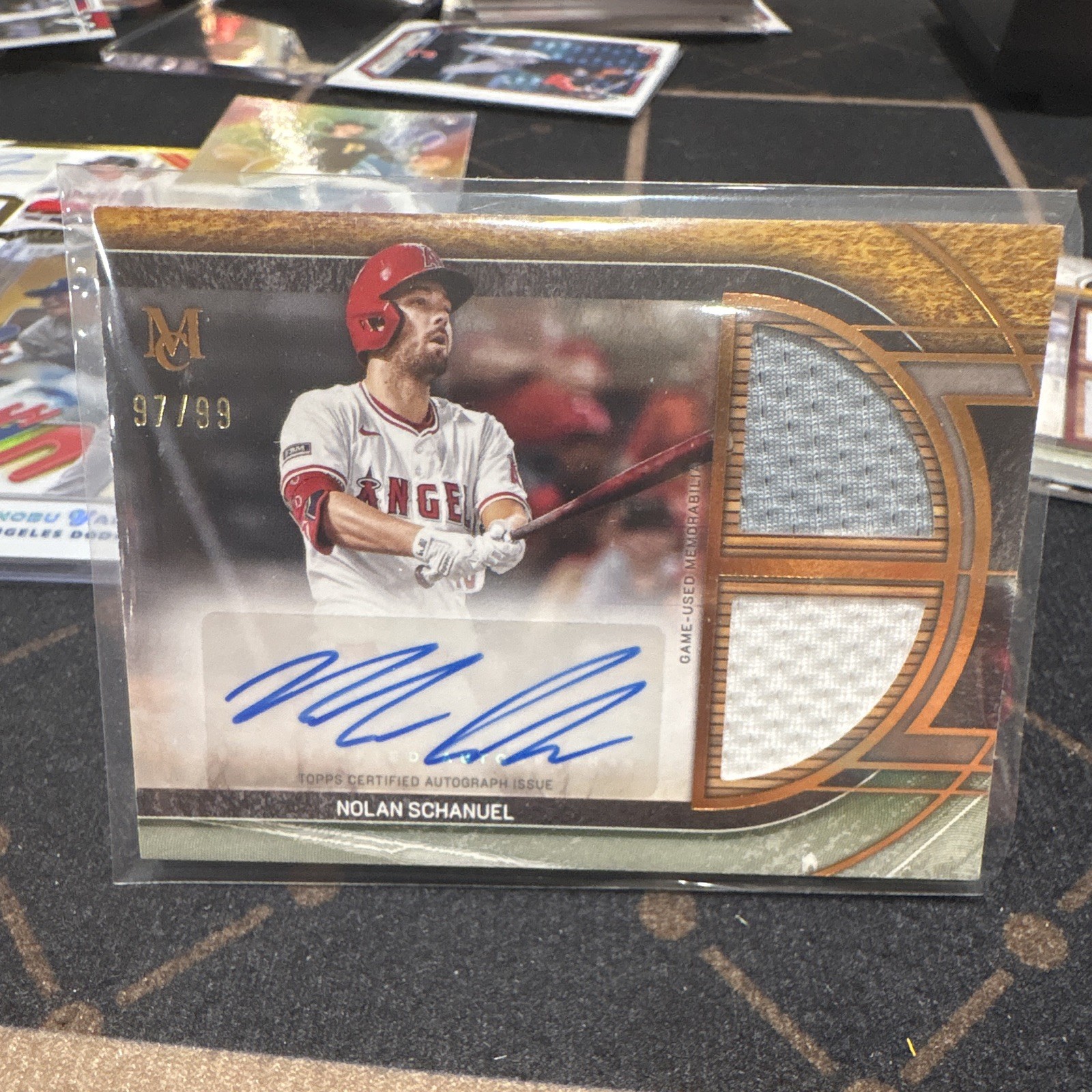 2025 Topps Museum Collection  Autographs Nolan Schanuel #SPDRA-NS Gold /99