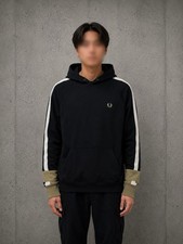 Vintage Fred Perry Hoodie Schwarz Track Top P...