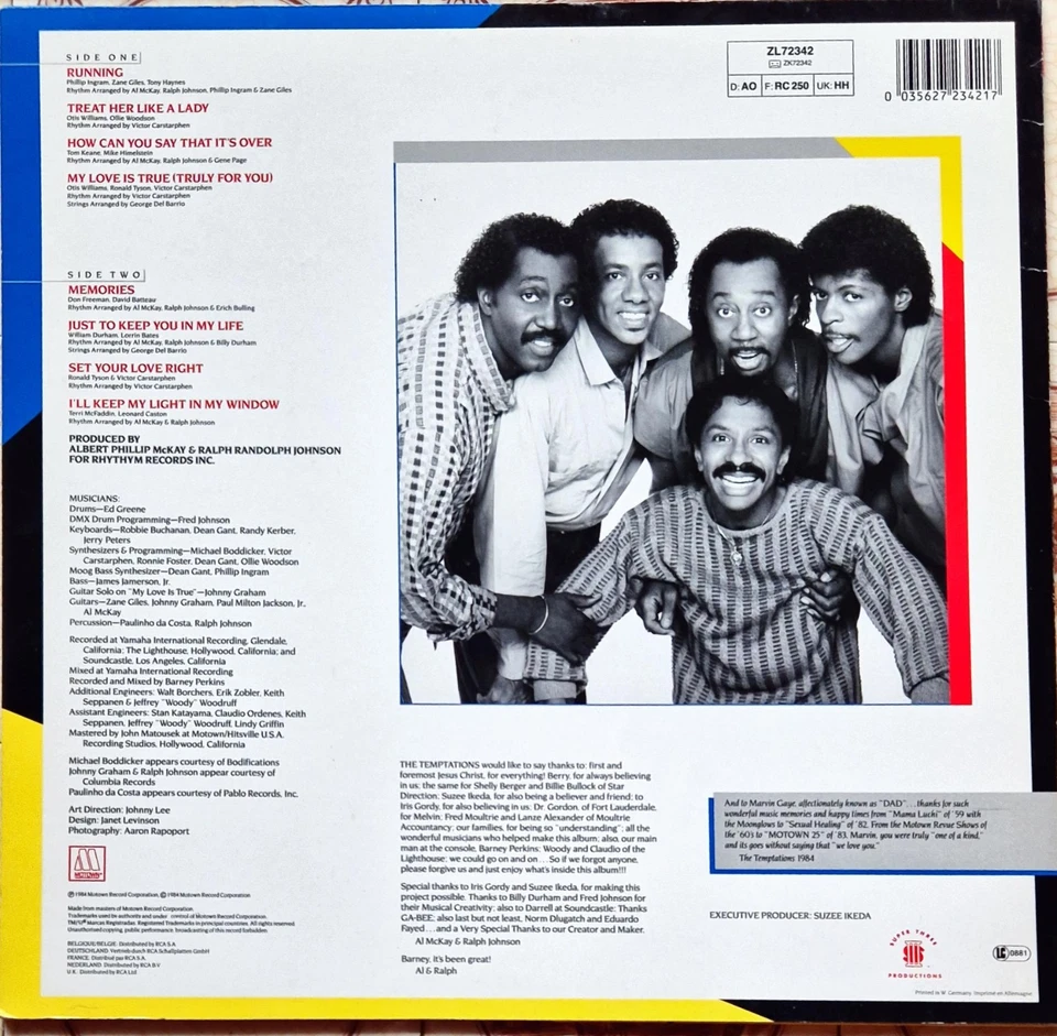 The Temptations - truly for you (1984) Motown Vinyl LP ZL72342 - Bild 2 von 4