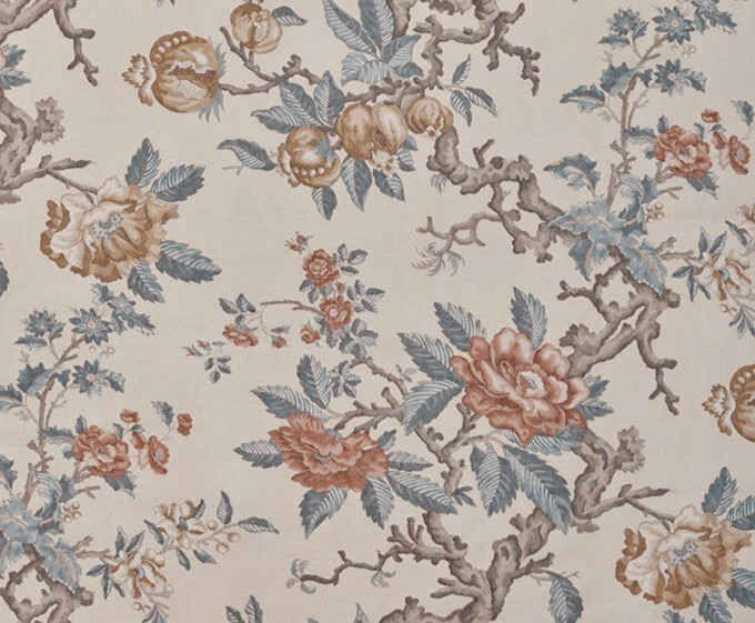 GUY GOODFELLOW CURTAIN FABRIC DESIGN Garsington 4.8 METRES RUSSET 100% LINEN