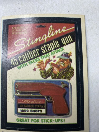 1980 Topps Chewing Gum Wacky Packages Series 3 STINGLINE Staple Gun Card #150 NM - Bild 3 von 10