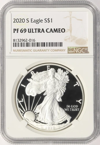 2020-S $1 Proof American Silver Eagle NGC PF69 Ultra Cameo