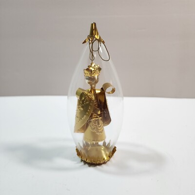 Vintage Resl Lenz Germany Glass Foil Spinning Christmas Ornament King Wise Man