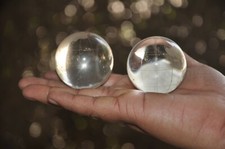 2 Pcs Vintage Unique Boules En Verre Rondes / Atlas