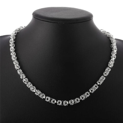 DOTEFFIL 925 Sterling Silver Classic Chain Necklace Bracelet Women Party Jewelry - Picture 6 of 6