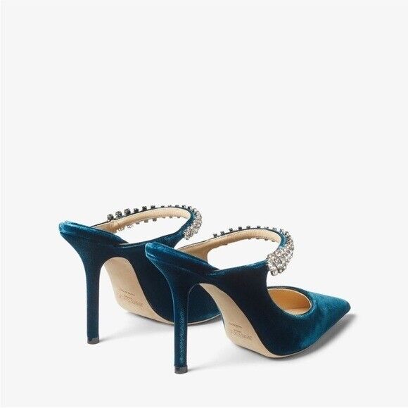 New Jimmy Choo Bing 100 Dragonfly Velvet Pumps with Crystal New Jimmy Choo Bing 100 Dragonfly Velvet Pumps with Crystal