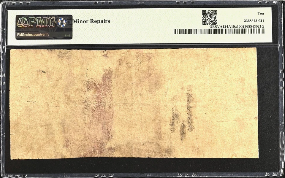 VA $5 LYNCHBURG Virginia The Merchants Bank Sept. 14, 1855 PMG VG10 VA-124 A10a - Image 3 of 4