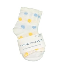 Janie and Jack Boys Girls Socks Nautical Ship Wheel Blue Yellow White 12-18M