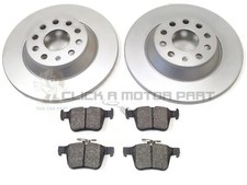 SKODA SUPERB 2015-2019 REAR 2 BRAKE DISCS AND PADS (CHECK DISC TYPE SOLID)