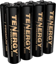 Tenergy Premium PRO Rechargeable AAA Batteries, High Capacity 1100Mah Nimh AAA B