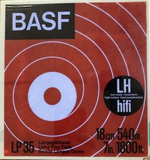 BASF LP35 LH Reel to Reel Recording Tape, Early Gen, LP, 7" Reel, 1800 ft