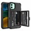 thumbnail 2 - iPhone 11 Wallet Case Shockproof Card Holder Hybrid Durable Cover Mirror Black