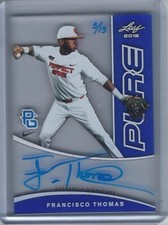 2015 Leaf Pure Francisco Thomas Autograph Auto Blue Clear #3/13 Rookie RC 
