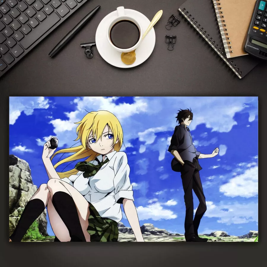 Anime Btooom! Himiko Ryota Sakamoto Playmat mat CCG custom