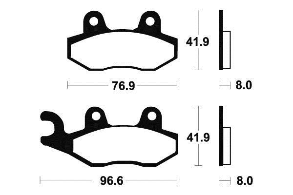Kit plaquettes de frein avant droit Triumph Tiger 900 MF111 381111