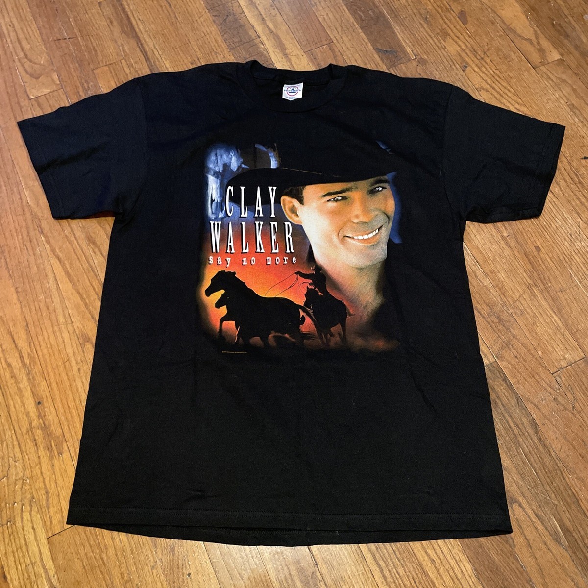 ミュージシャン 94' original vintage LLICA music t Clay Walker Shirt L Vintage 90s Country Music Concert Tour Band