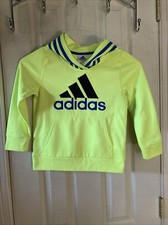 ADIDAS CHILDS LS HOODED FLEECE LINED SWEATSHIRT PULLOVER SZ 5