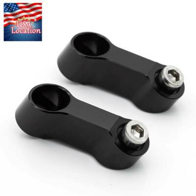 2x Motorcycle Mirror Mount Riser Extender Adapter Left&Right Threaded 10x1.25mm