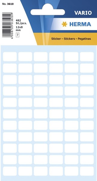 Herma 3610 Vielzwecketiketten Weiß 8X12 Mm Papier Matt 462 St.-image