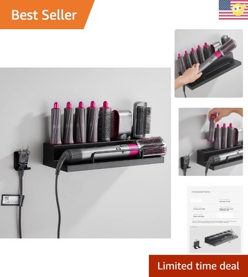 Holder for Dyson Airwrap Accessories - Wall Mounted Rack - Black - Organized