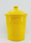 FIESTA WARE large CANISTER utensil CROCK LID daffodil yellow NEW