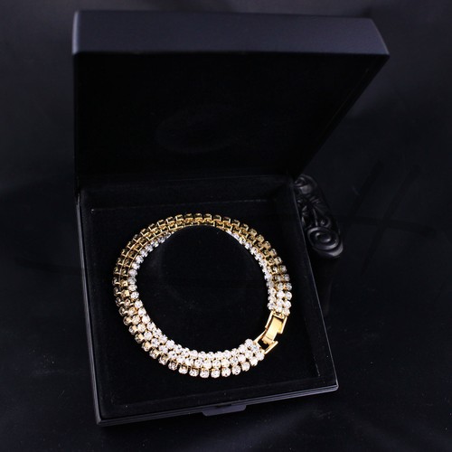 Edles Armband, Bracelet *Cubic Zirkonia* Gelbgold im Etui, Geschenk zu Muttertag - Bild 7 von 8
