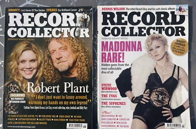 Record Collector. X 2 Magazines. 2008. Madonna Rare, July. Robert Plant, June.