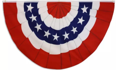 USA Bunting Flag 5x3ft Holiday Bunting Flag Fourth of July 100D SPUN POLYESTER
