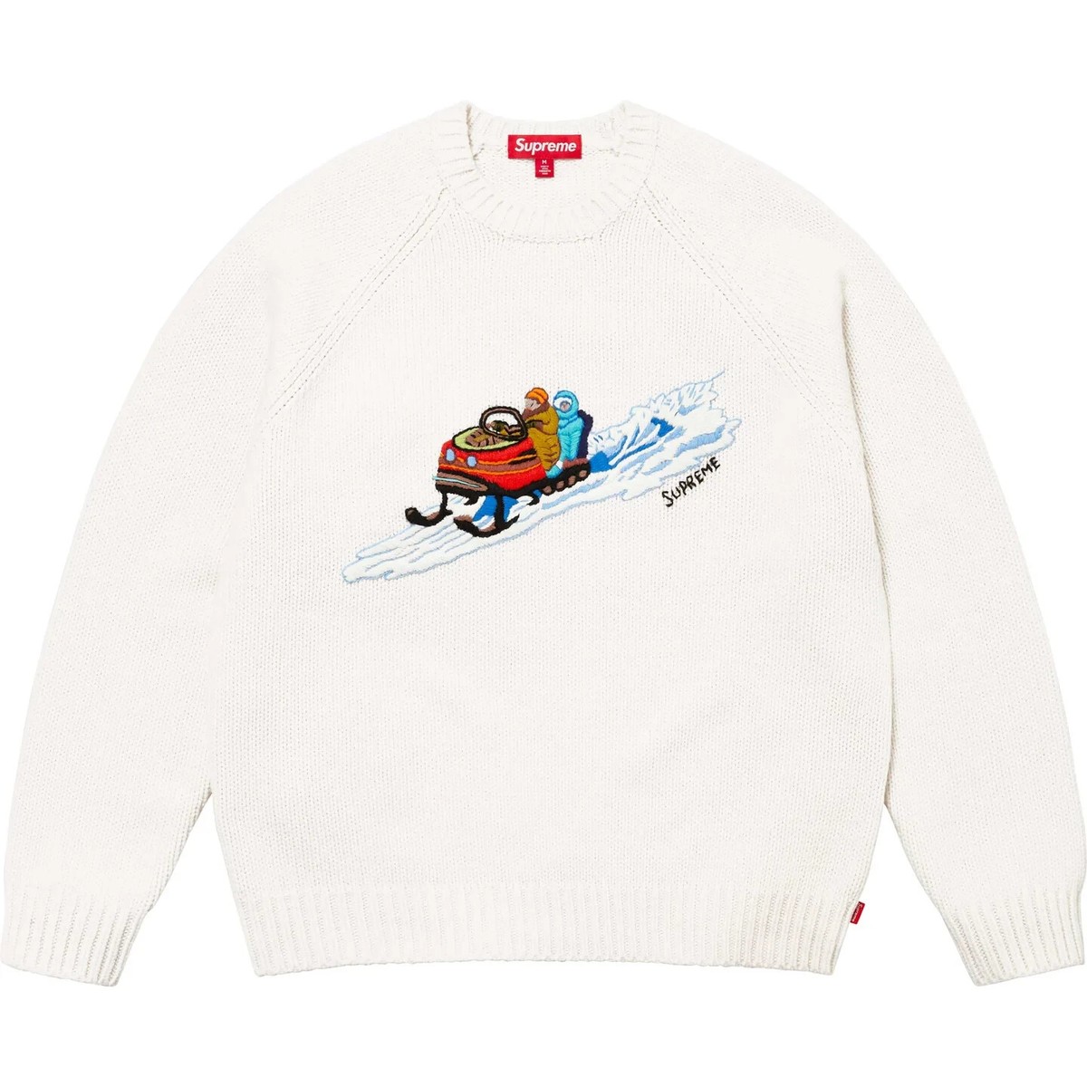 Supreme Snowmobile Sweater Black White Purple 3colors FW24 | eBay 