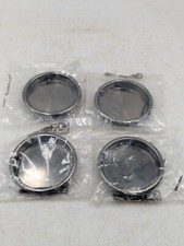 Lot Of 4 Round Cup Closet Sliding Door Finger Pull, Nickel, 2-1/8" w/Nails