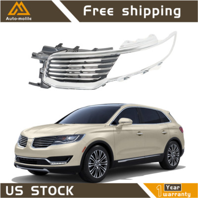 Left Side Front Grille Plastic Chrome Grill Assembly For Lincoln MKX 2016-2018