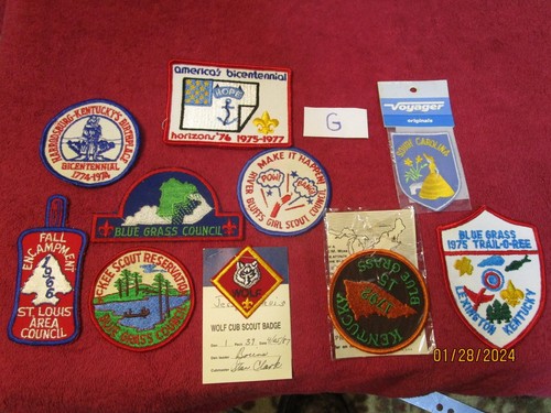 Lot of 10 Vintage Patch Lot Patches Some BSA Fall Encampment 66 Mckee Scout