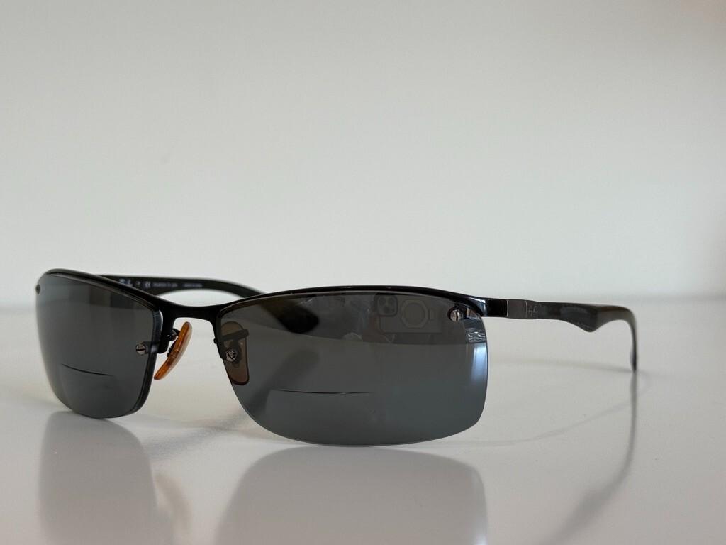 Ray-Ban RB8315 ブラックサングラス Ray Ban RB 8315 002/82 Aviator Black Gray Sunglasses 63-15 3P