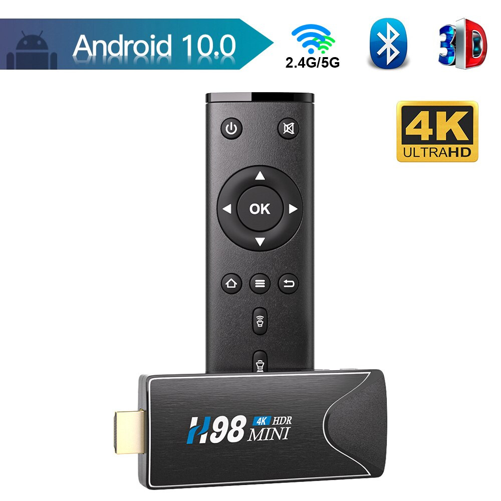 Récepteur TV Android 10 ultra compact avec affichage 4K HDR haute netteté