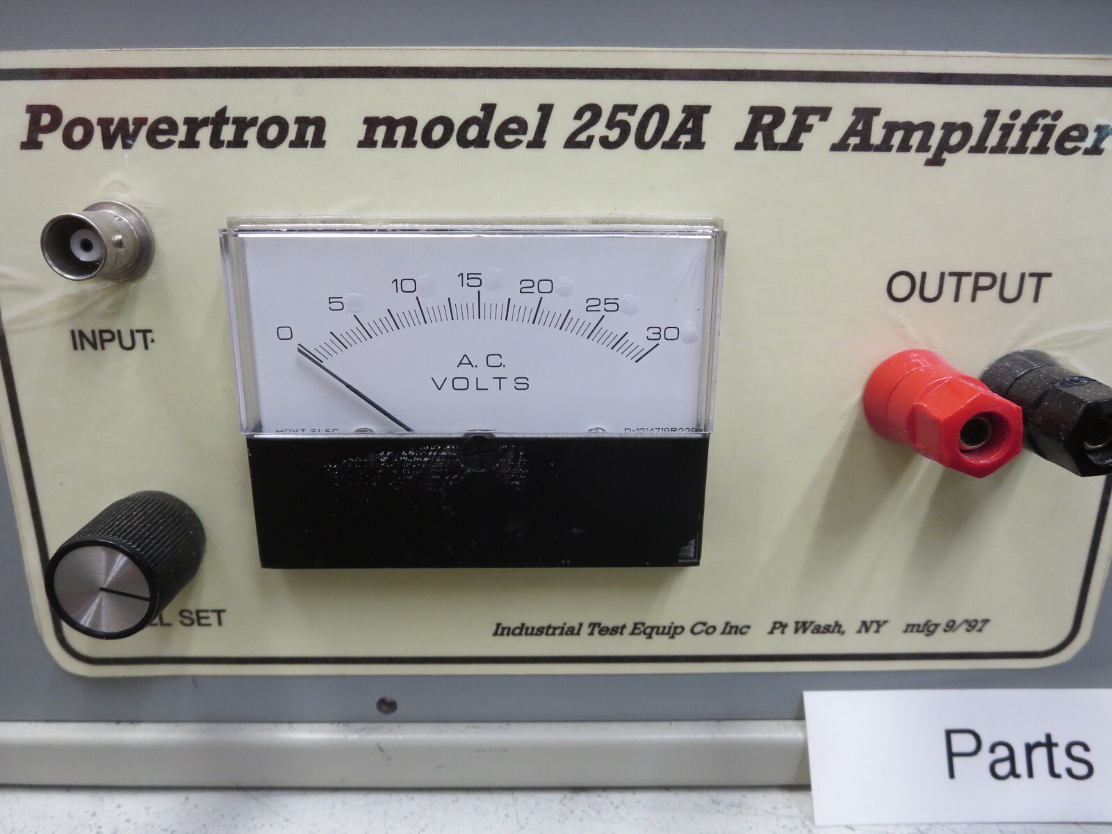 Industrial Test Equipment Co. , 250A, "Powertron" RF Amp., FOR PARTS