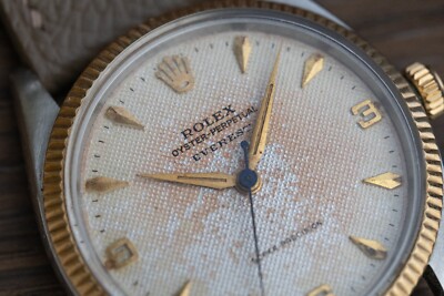 Rolex 5505 Two Tone Gold + Stainless - Tropical Patina Honey Comb