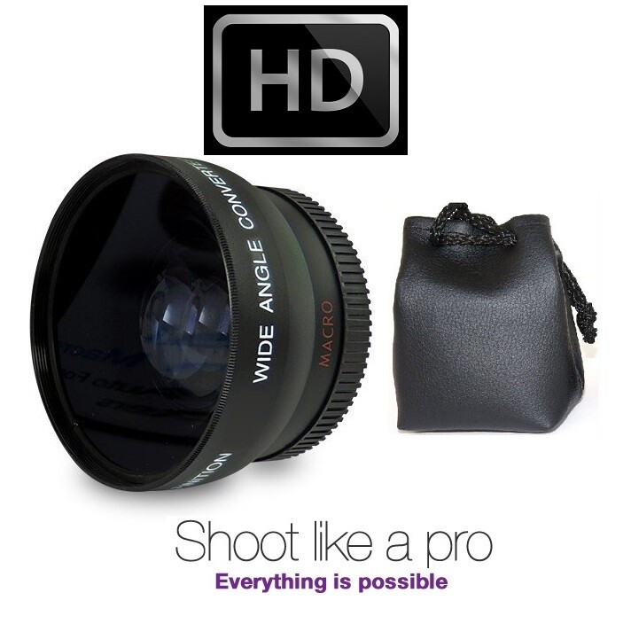WIDE ANGLE LENS FOR CANON VIXIA HF10 HF11 HF20 HF100 HF200
