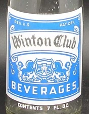 Winton Club; West Penn Nehi Btg. Co.; Farrell, PA; 2-color ACL soda pop bottle