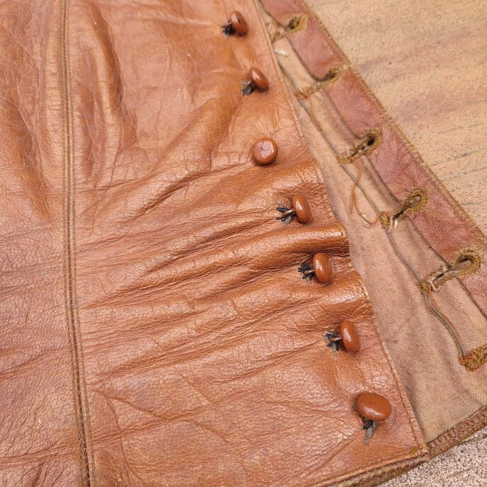 РЕДКИЕ антикварные винтажные французские викторианские кожаные накладки галтовщик фильм Чужестранка Париж - Изображение 4 из 4